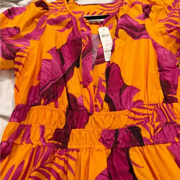 NWT Anthropologie Maeve Somerset Tropical Maxi Dress Medium - Picture 3 of 6